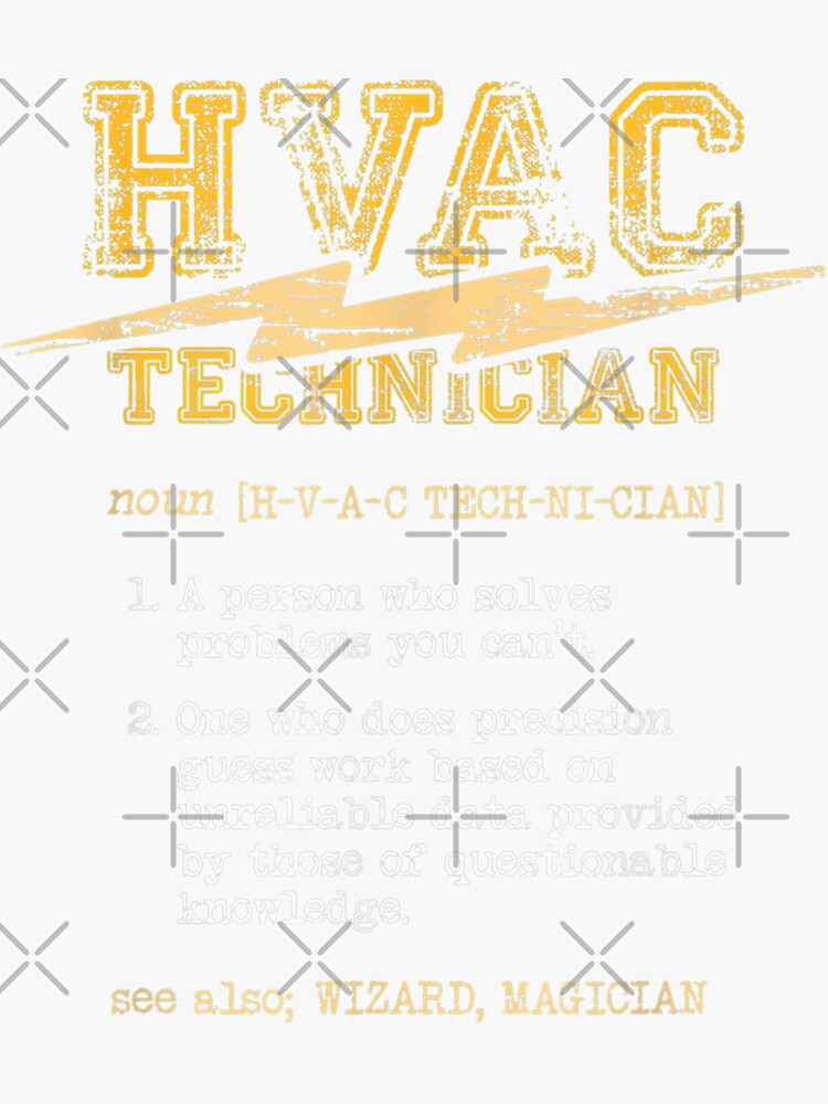 "Funny HVAC HVAC Tech Gifts For HVAC Installer" Sticker by JeanHillz
