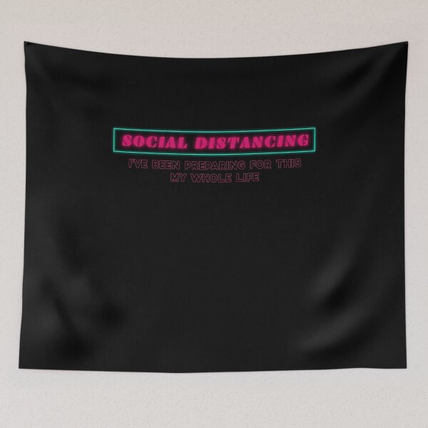 Item preview, Social Distancing Funny Introvert Humour Quote designed and sold by sillyquestions.