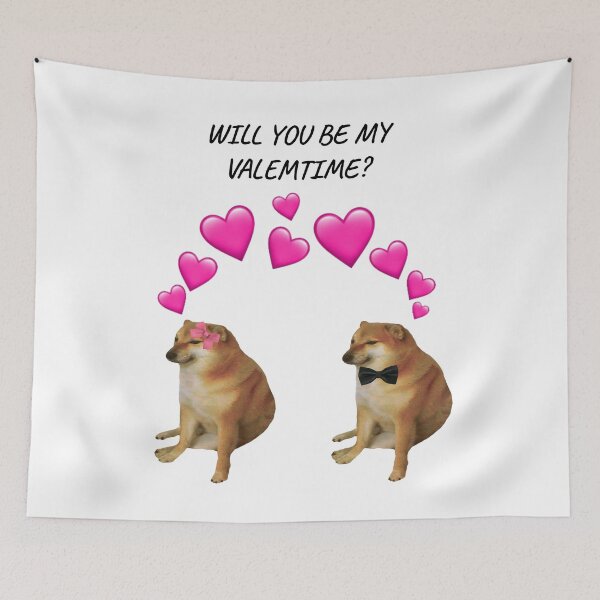 Item preview, Will You Be my Valentines Cheems  designed and sold by SciathDe.