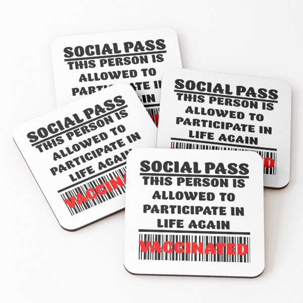 Item preview, Vaccinated - Social Pass - Vaccine - Vaccination - Club Pub  designed and sold by Rami Khalifah.