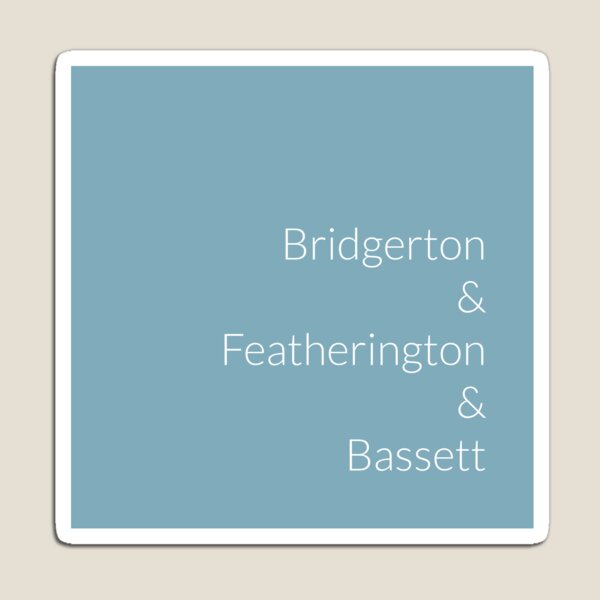 Aperçu de l'œuvre Bridgerton et Featherington et Bassett créée et vendue par BridgertonStyle.
