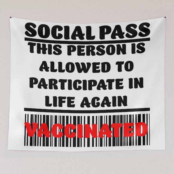Item preview, Vaccinated - Social Pass - Vaccine - Vaccination - Club Pub  designed and sold by Rami Khalifah.