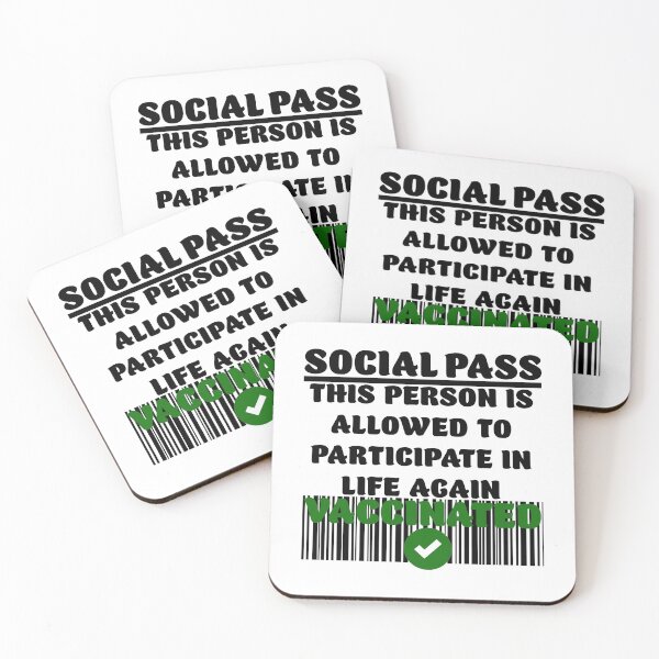 Item preview, Vaccinated - Social Pass - Vaccine - Vaccination - Club Pub  designed and sold by Rami Khalifah.