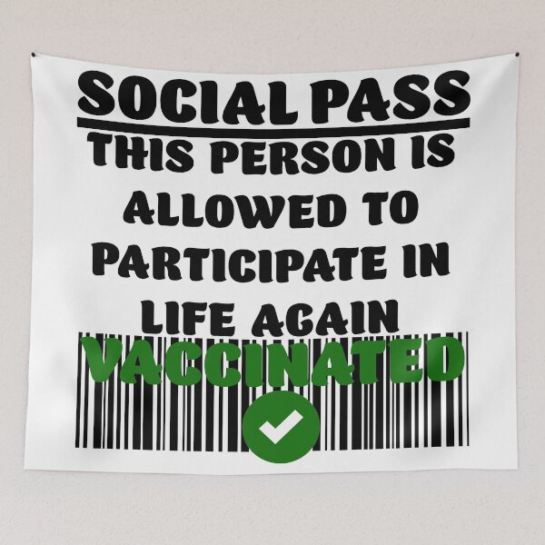 Item preview, Vaccinated - Social Pass - Vaccine - Vaccination - Club Pub  designed and sold by Rami Khalifah.