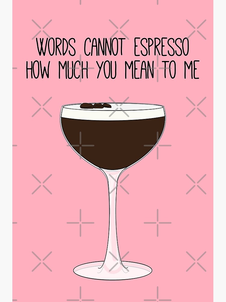 Espresso martini glass Postcard for Sale by morganbethdraws