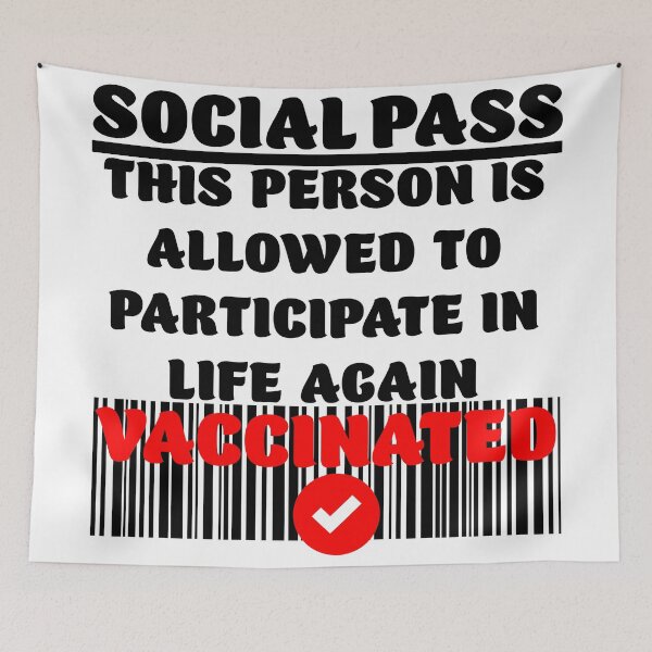 Item preview, Vaccinated - Social Pass - Vaccine - Vaccination - Club Pub  designed and sold by Rami Khalifah.