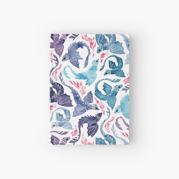 Dragon fire turquoise & purple Hardcover Journal