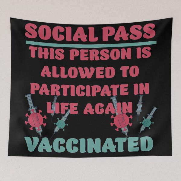 Item preview, Vaccinated - Social Pass - Vaccine - Vaccination - Club Pub  designed and sold by Rami Khalifah.