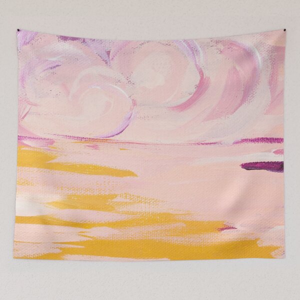 Item preview, Painterly landscapes - pastel purple clouds designed and sold by Ilze Lucero.