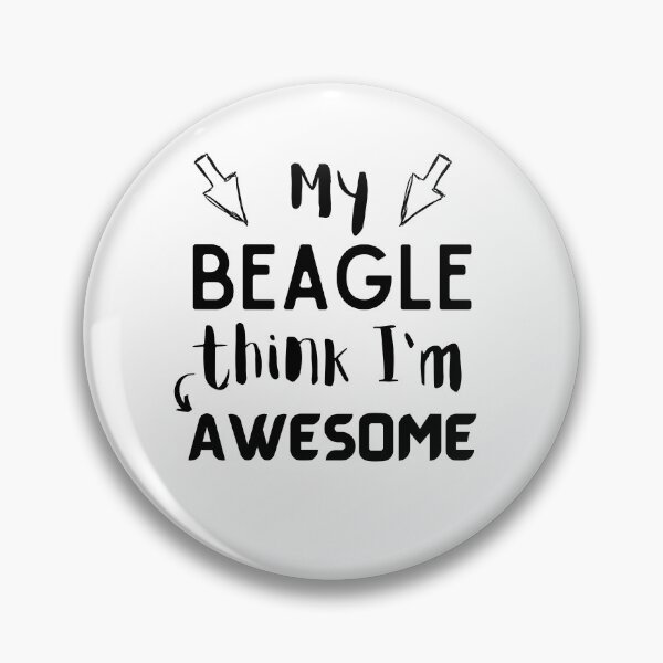 Item preview, My beagle think im awesome funny quote cartoon beagle designed and sold by OneTimeEngineer.