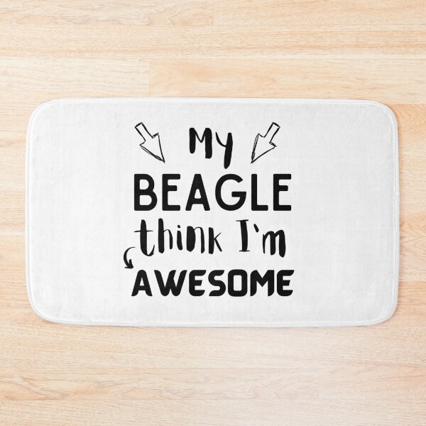 Item preview, My beagle think im awesome funny quote cartoon beagle designed and sold by OneTimeEngineer.