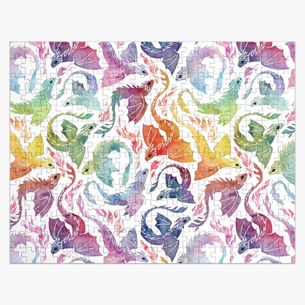 Dragon fire rainbow Jigsaw Puzzle