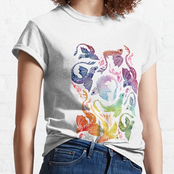 Dragon fire rainbow Classic T-Shirt