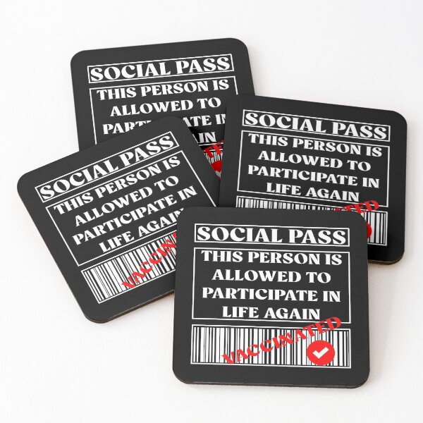 Item preview, Vaccinated - Social Pass - Vaccine - Vaccination - Club Pub  designed and sold by Rami Khalifah.