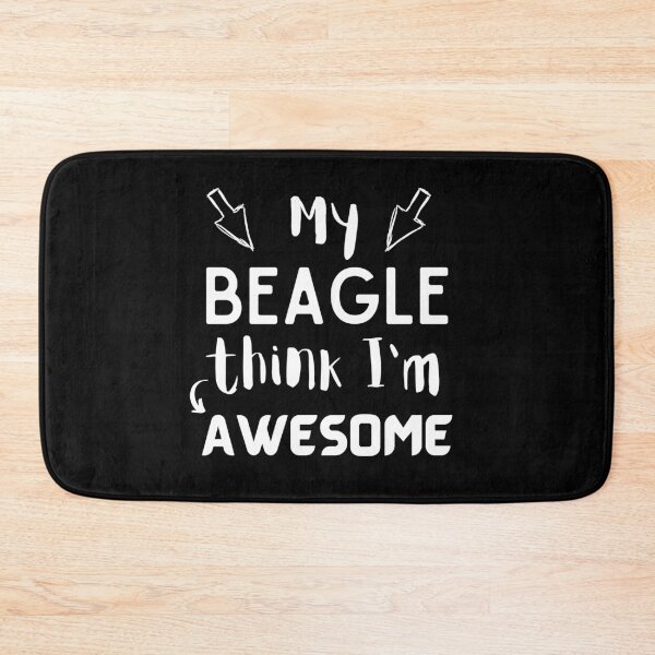 Item preview, My beagle think im awesome funny quote cartoon beagle designed and sold by OneTimeEngineer.