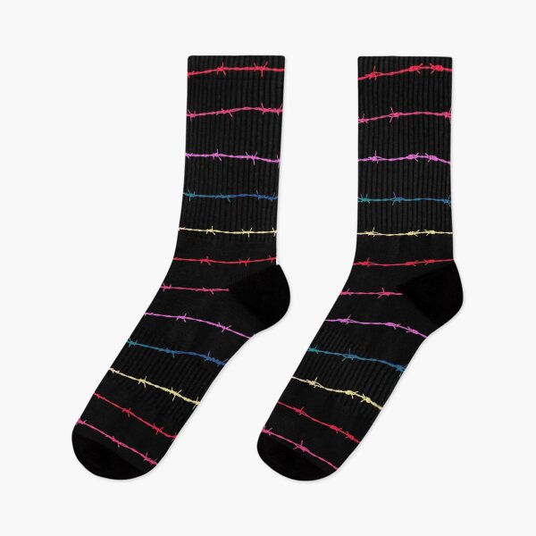 Item preview, Rainbow barbed wire pattern designed and sold by chihuahuashower.