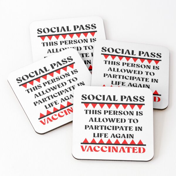 Item preview, Vaccinated - Social Pass - Vaccine - Vaccination - Club Pub  designed and sold by Rami Khalifah.