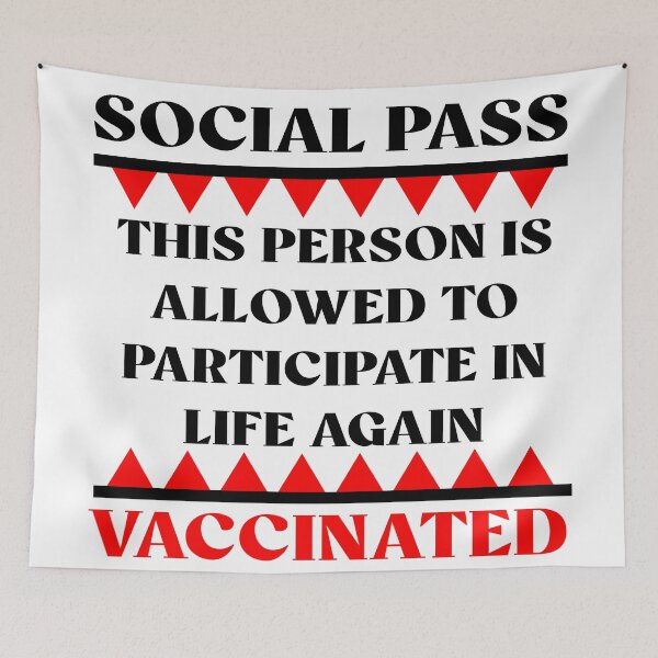 Item preview, Vaccinated - Social Pass - Vaccine - Vaccination - Club Pub  designed and sold by Rami Khalifah.