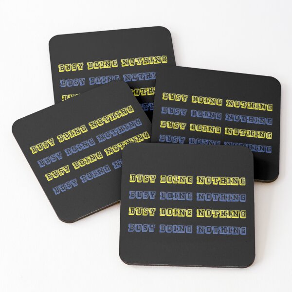 Item preview, busy doing nothing yellow and blue designed and sold by KLINESTORE.