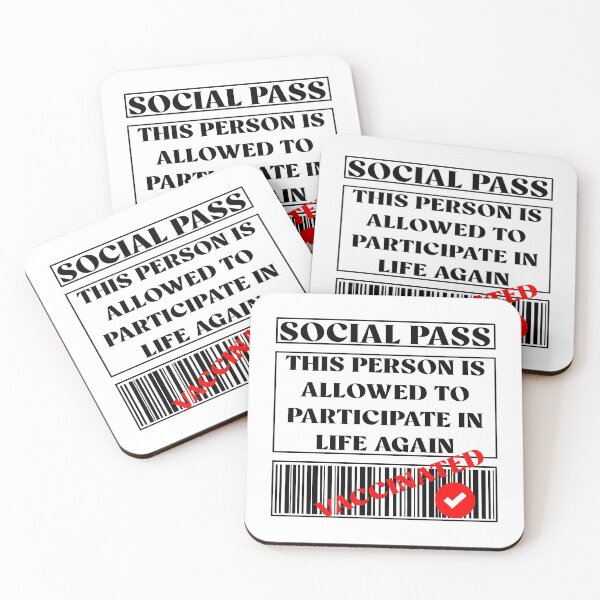 Item preview, Vaccinated - Social Pass - Vaccine - Vaccination - Club Pub  designed and sold by Rami Khalifah.