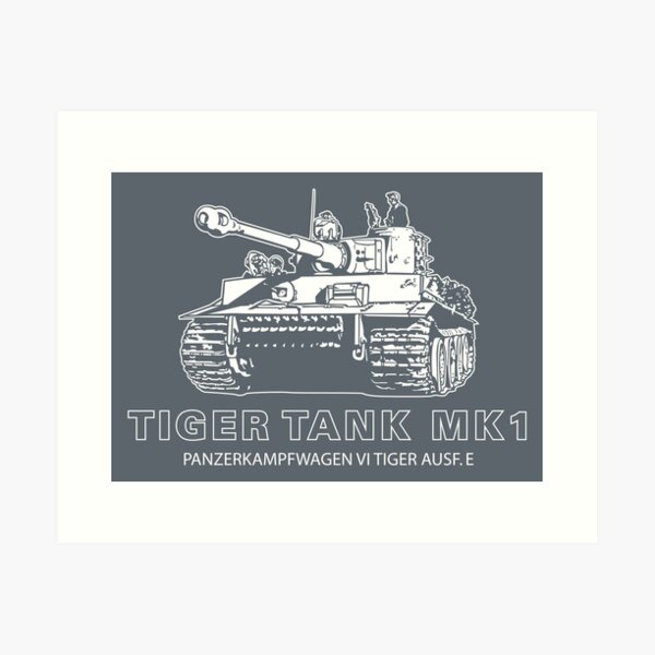 Panzerkampfwagen VI Tiger I Blueprint Art Print for Sale by The War Effort