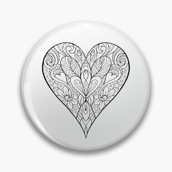 Item preview, Beautiful Mandala Heart Design Pattern designed and sold by ZindyZone.