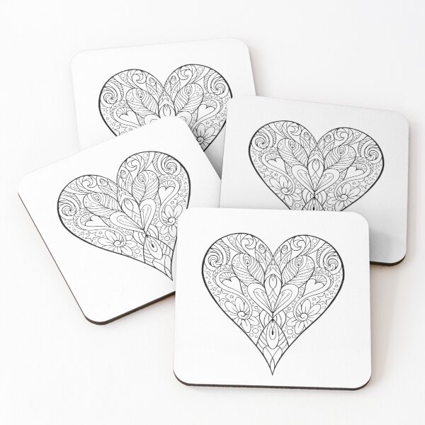 Item preview, Beautiful Mandala Heart Design Pattern designed and sold by ZindyZone.