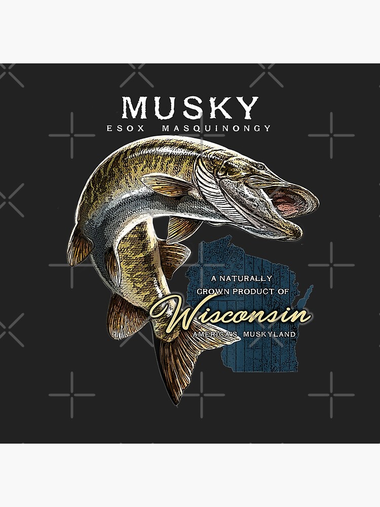 Musky Fishing Wisconsin Art Board Print for Sale by MelissaHughe
