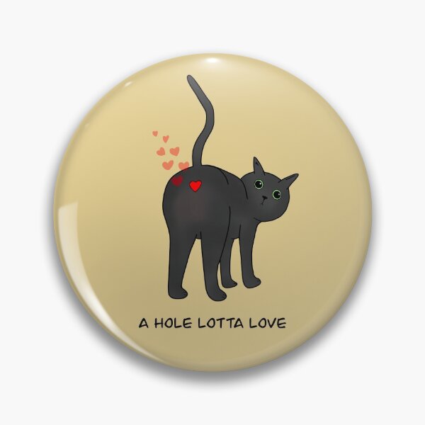 Item preview, A Hole Lotta Love - Cat Butt - Yellow designed and sold by Kittys-Art.