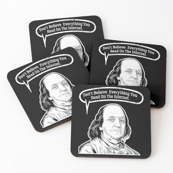 Item preview, Cita divertida de Benjamin Franklin en Internet designed and sold by The Junto Shop.