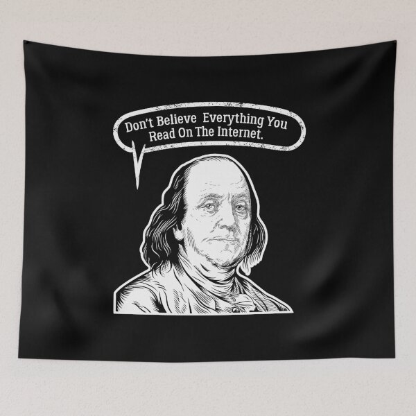 Item preview, Cita divertida de Benjamin Franklin en Internet designed and sold by The Junto Shop.
