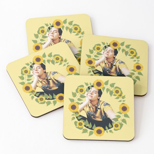Item preview, Cole Sprouse (Yellow Floral Shirt with Sunflower Frame) Half Body #10 designed and sold by thePeachPit.