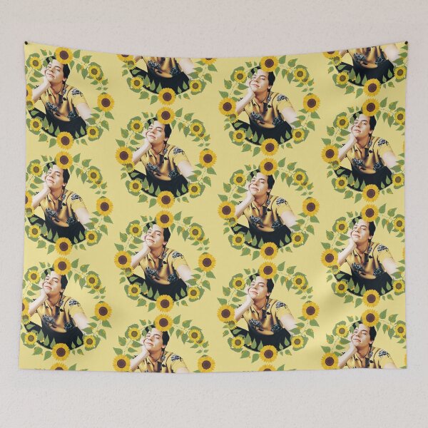 Item preview, Cole Sprouse (Yellow Floral Shirt with Sunflower Frame) Half Body #10 designed and sold by thePeachPit.