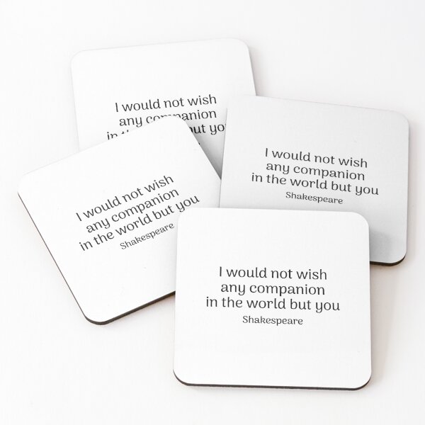 Item preview, Shakespeare Romantic Quote - I would not wish any companion in the world but you designed and sold by Inspirationmotivation.