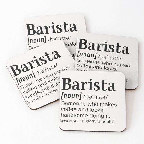 Item preview, Male Barista Funny Definition Makes Coffee and Looks Handsome designed and sold by DefinitionX.