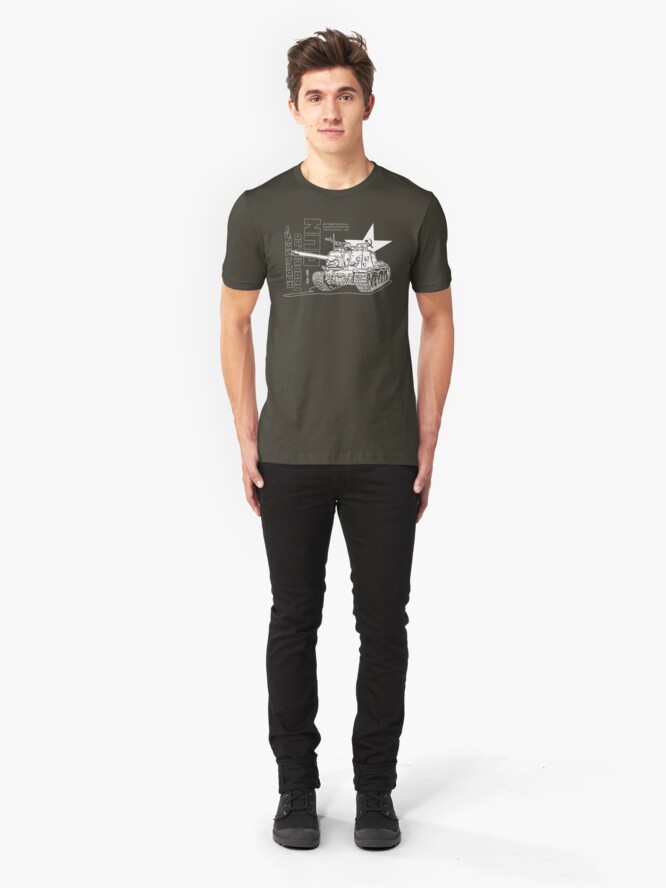 Alternate view of ISU-122 Self-Propelled Gun Slim Fit T-Shirt