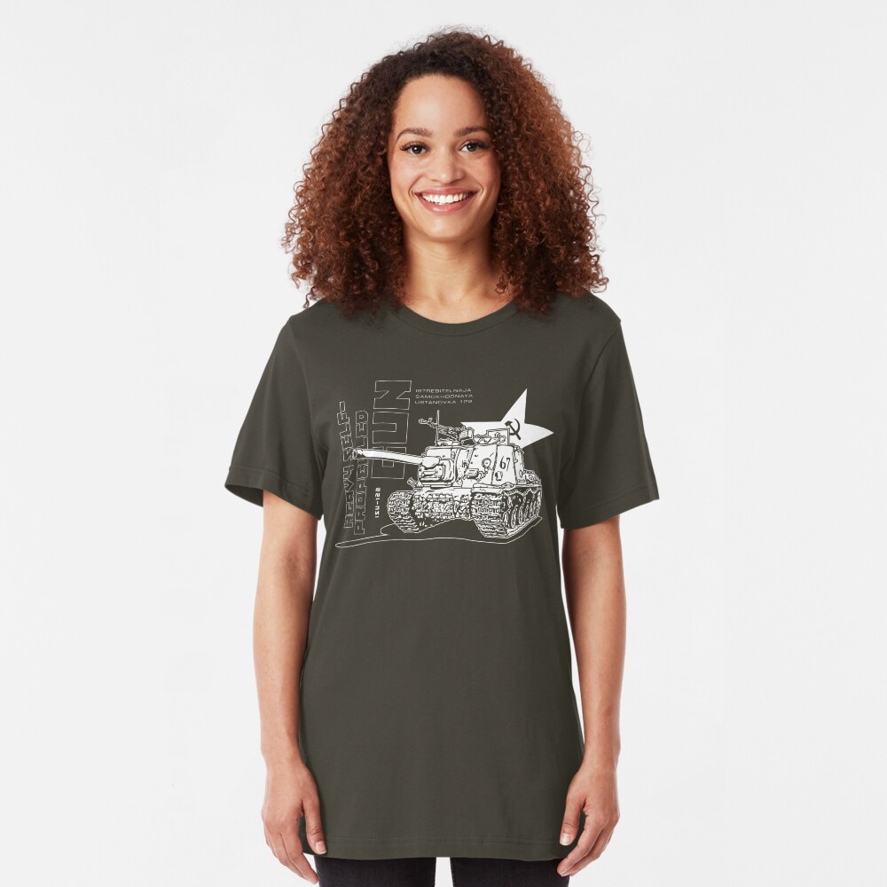 ISU-122 Self-Propelled Gun Slim Fit T-Shirt