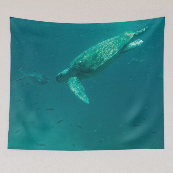 Item preview, Turtoise in the depths of the turquoise ocean designed and sold by ArnitaArnita.