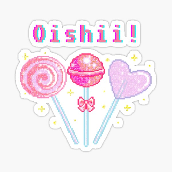 Kawaii Pixel Oishii Dream Lollipop Sticker