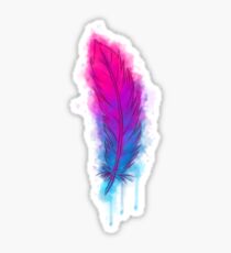 Watercolour Feather Sticker