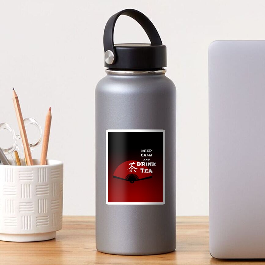 Keep Calm and Drink Tea - dark asia edition Sticker