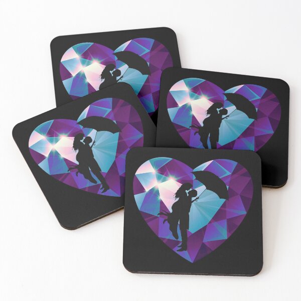 Item preview, A Priceless Love (Iridescent Purple/Aqua on Black) designed and sold by PawsitiveMum.