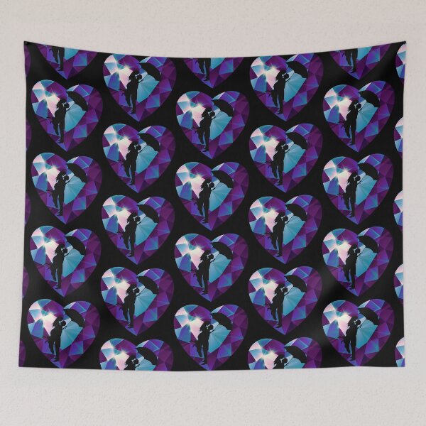 Item preview, A Priceless Love (Iridescent Purple/Aqua on Black) designed and sold by PawsitiveMum.