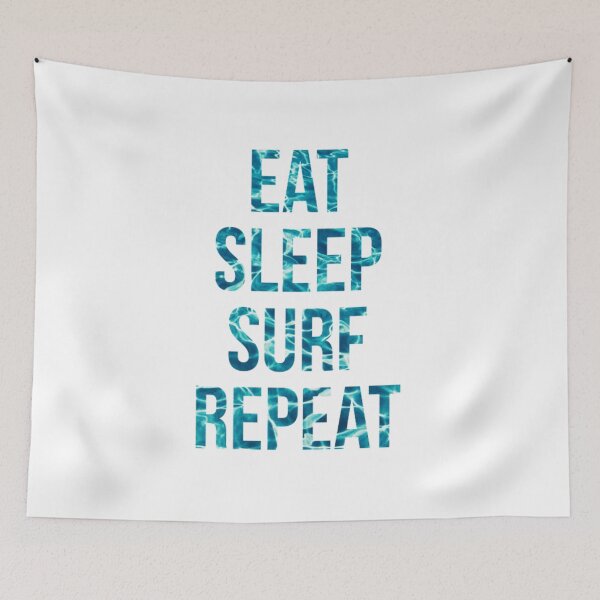 Item preview, Eat Sleep surf repeat, Surfer shirt. designed and sold by Theleochick.