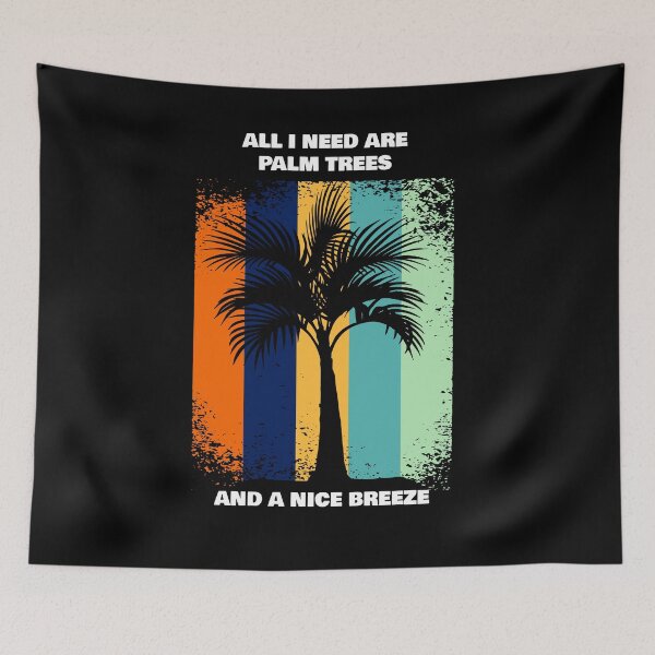 Item preview, All I Need Are Palm Trees (Arecales) and a Nice Breeze Vintage Sunset designed and sold by liftdesign.