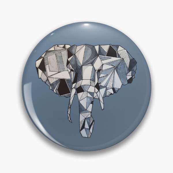 Artikelvorschau, black and white geometric elephant head design entworfen und verkauft von dominic0925.