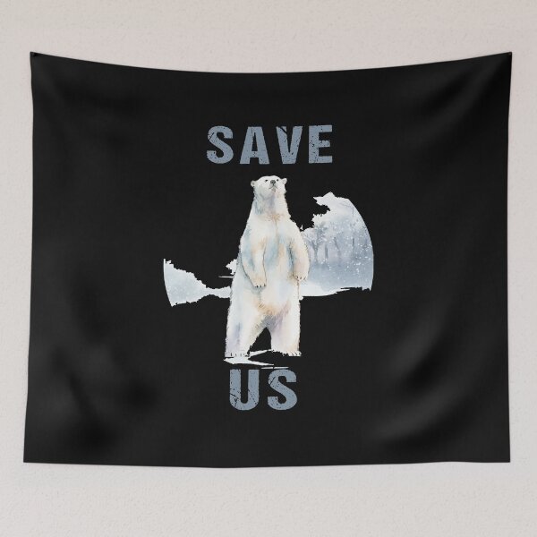 Item preview, Save Us Save polar Bear Design Gift for arctic animals lovers designed and sold by Artysneak.