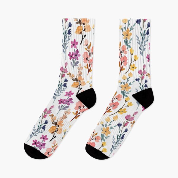 Aperçu de l'œuvre Motif de fleurs épanouies mixtes aquarelle créée et vendue par DigitalPie.