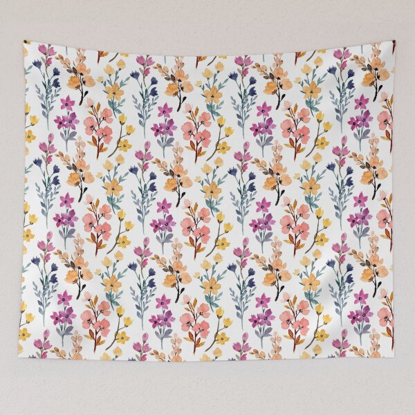 Item preview, Watercolor Mixed Blooming Flower Pattern  designed and sold by DigitalPie.