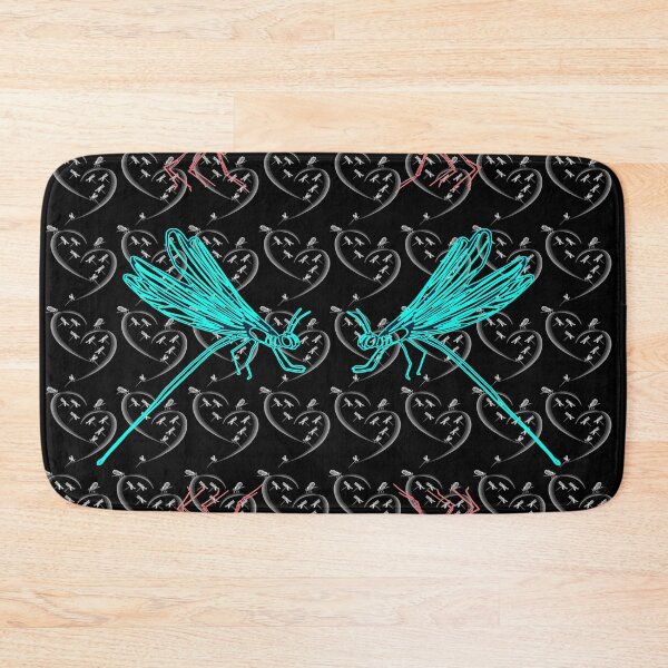 Item preview, Broken heart and dragonflies pattern in gothic style. designed and sold by Bodino.